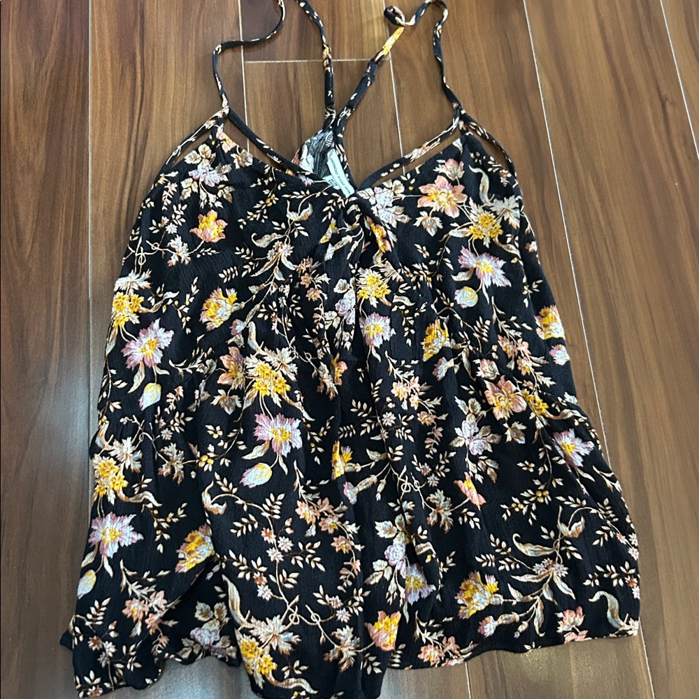 XS American Eagle flowy strappy boho tank top